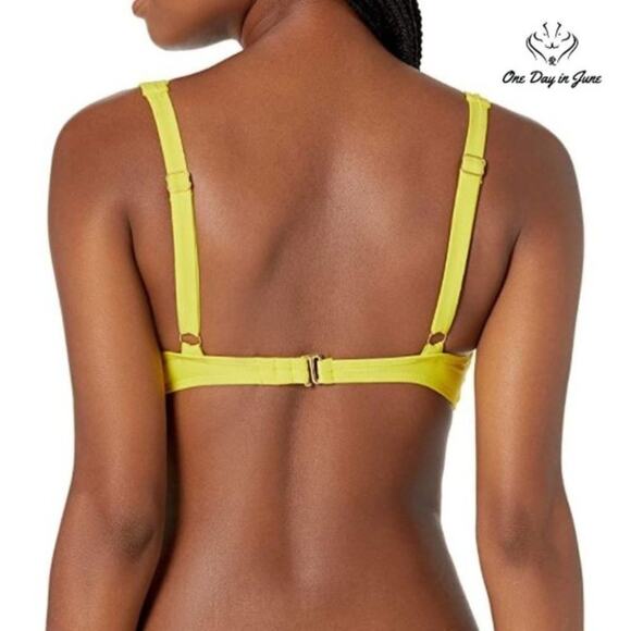 Cyn Luca Standard Tie Front Bikini Top Swimsuit Size L - Picture 2 of 4